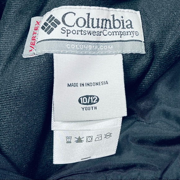 COLUMBIA Vertex Youth Black Snow Pants Ski Snowboard Size 10-12 - Picture 4 of 10